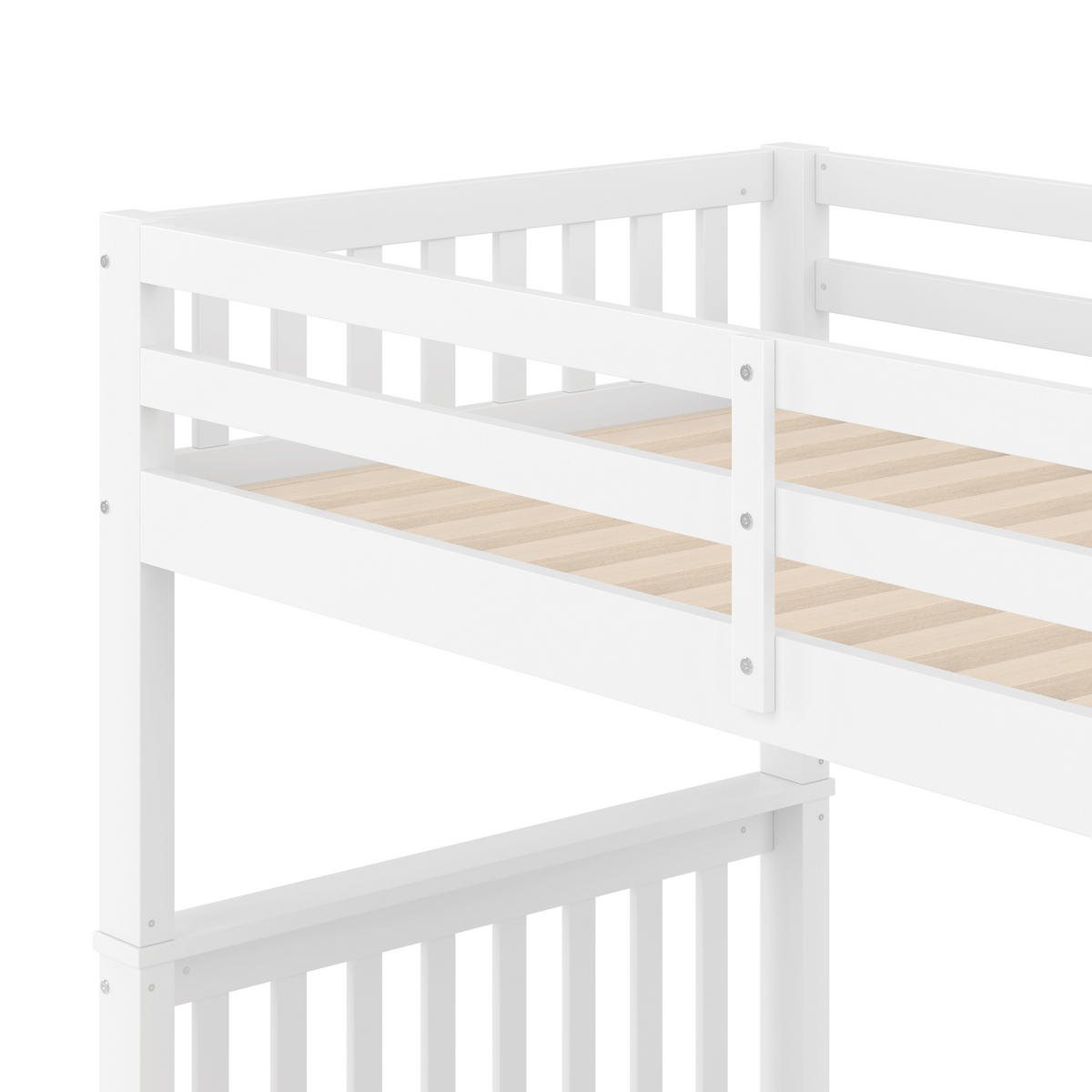 ETAGENBETT Modell Weiß 90 x 200 cm - Weiß, Holz (90/200cm) - ComfortXL