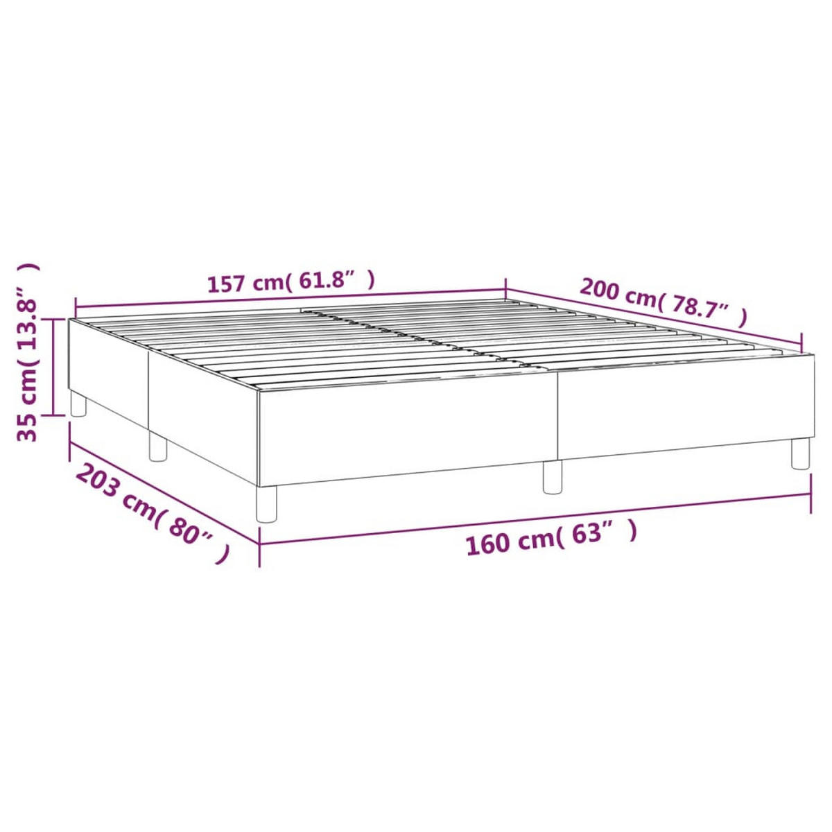 POLSTERBETT Rabjohns 160/203 cm - Weiß, Holzwerkstoff (160/200cm) - Nettlife