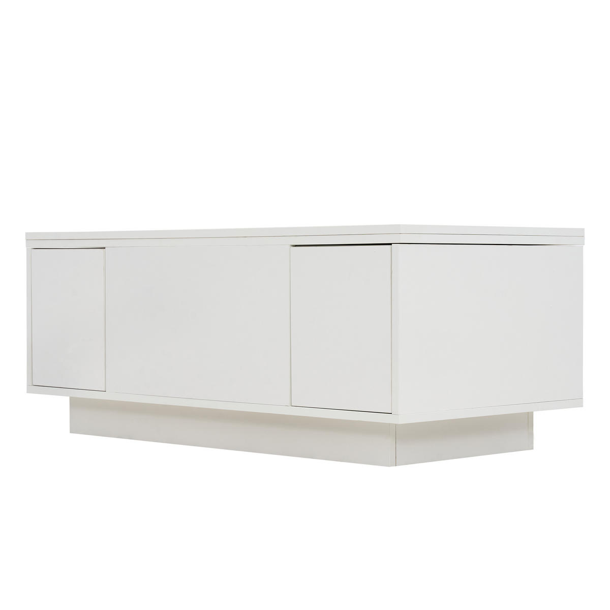 COUCHTISCH Weiß 100/50/43 cm mit Hubtischfunktion - Weiß, Holzwerkstoff (1/1/1cm) - PANGIVO