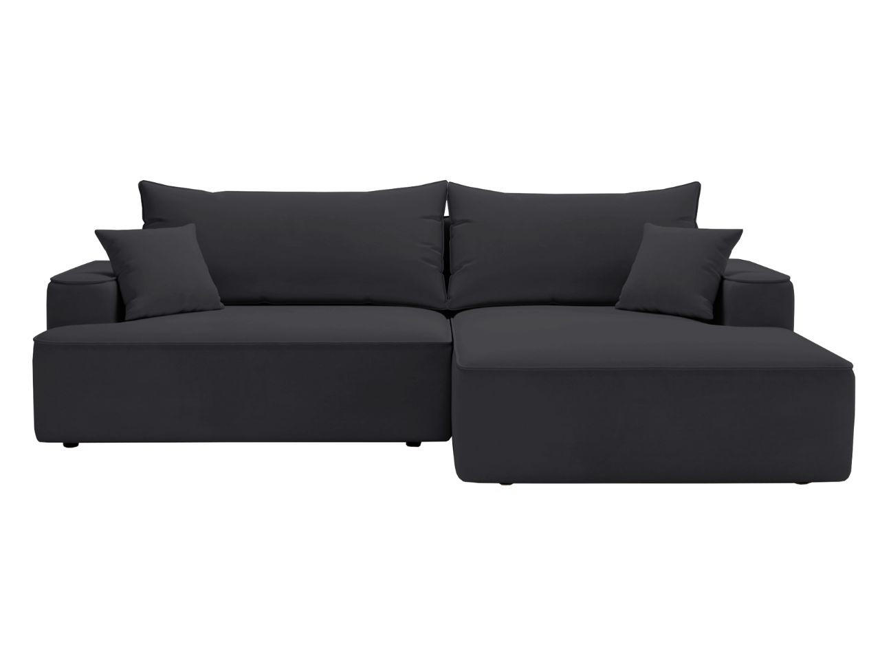 ECKSOFA California Schwarz Rechts - Schwarz, Holz/Textil (270/165cm) - Graingold