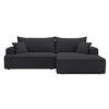 ECKSOFA California Schwarz Rechts - Schwarz, Holz/Textil (270/165cm) - Graingold