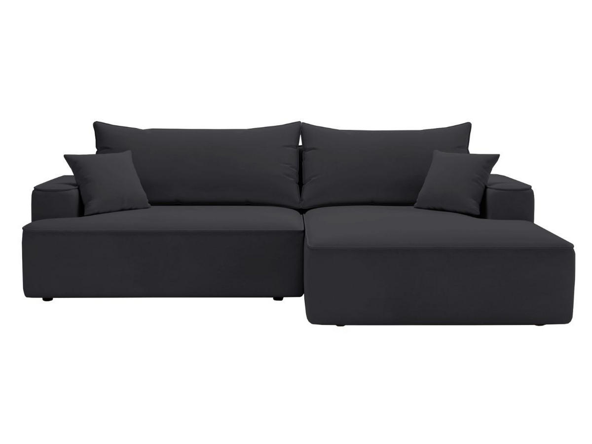 ECKSOFA California Schwarz Rechts - Schwarz, Holz/Textil (270/165cm) - Graingold