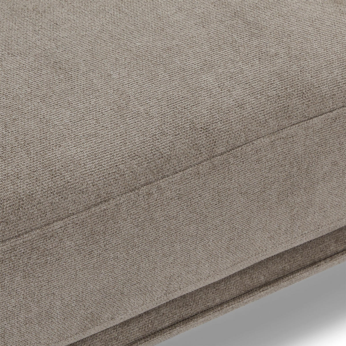 DREISITZER-SOFA Webstoff Beige - Beige/Schwarz, Textil/Metall (197/85/85cm) - Furnhouse