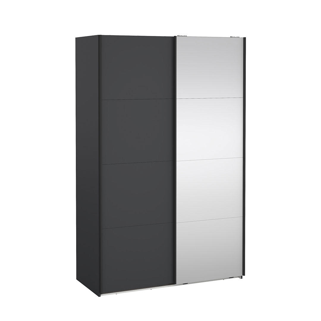 SCHIEBETÜRENSCHRANK, Bergamo, Grau, Holzwerkstoff, 139 x 67 x 221 cm - Grau, Holzwerkstoff (139/221/67cm) - ebuy24