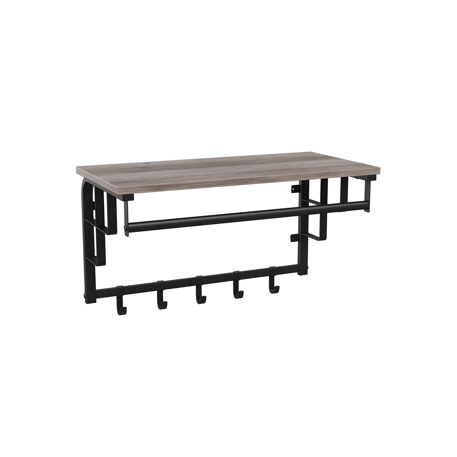 WANDGARDEROBE - Schwarz, Holzwerkstoff (30/27/66cm) - Hansiro