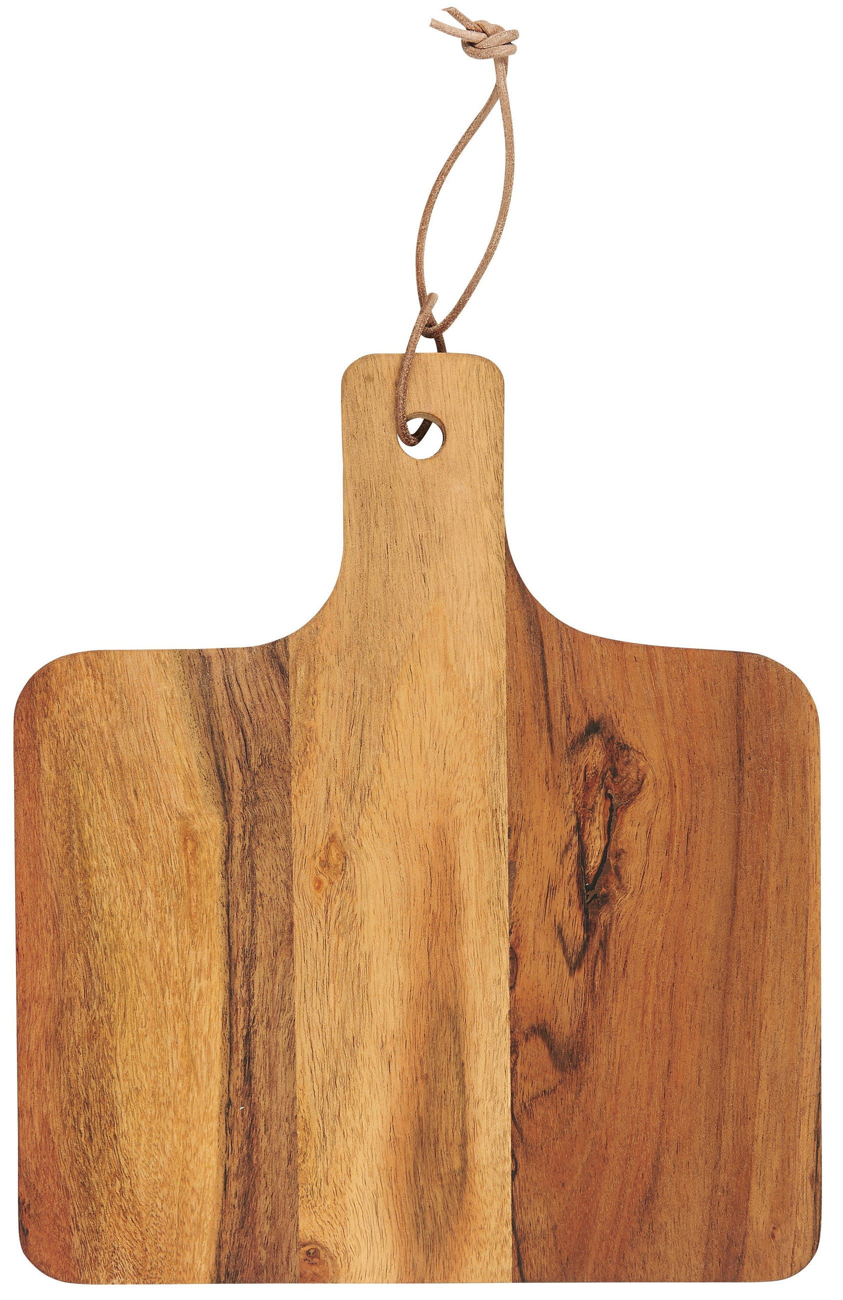 TAPASBRETT aus Akazienholz mit Lederband 25/29 cm - Braun, Holz (25/29cm) - IB Laursen