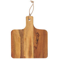 TAPASBRETT aus Akazienholz mit Lederband 25/29 cm - Braun, Holz (25/29cm) - IB Laursen