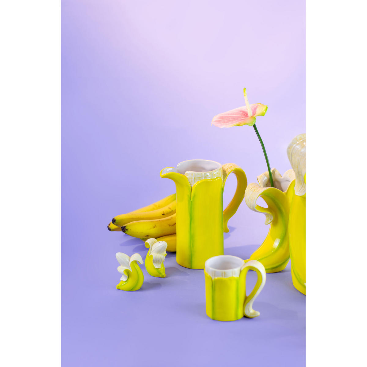KAFFEETASSE Banana Romance, Dolomit, Gelb, 11 cm - Gelb, Keramik (0.37L) - Donkey Products