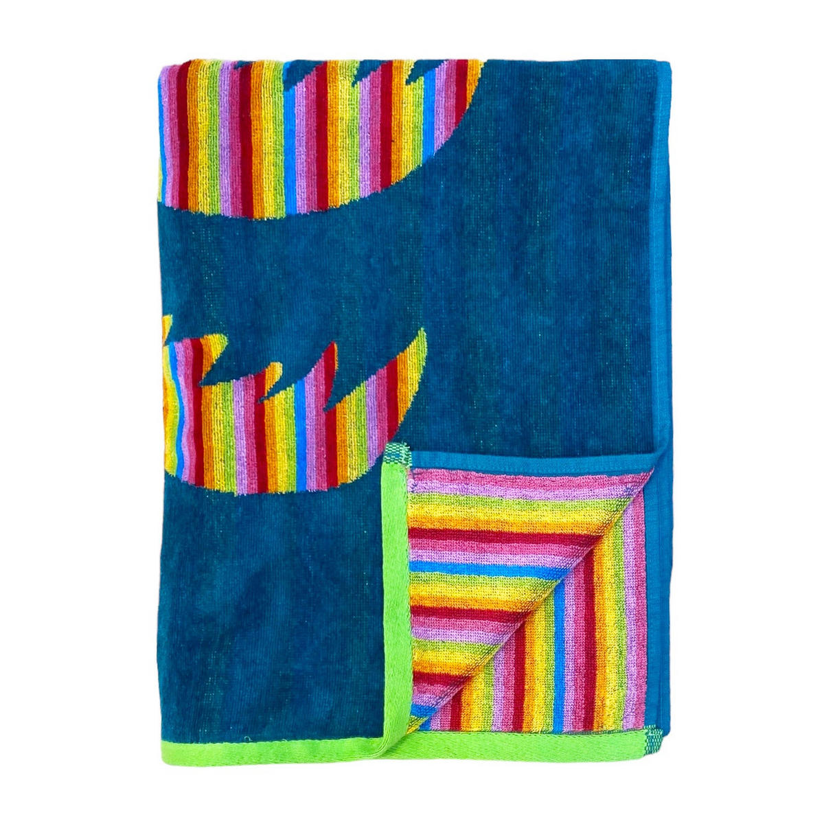 STRANDTUCH Velours Jacquard Palmtak 90x160 400g/m² grün - Grün, Textil (90/160cm) - LE COMPTOIR DE LA PLAGE