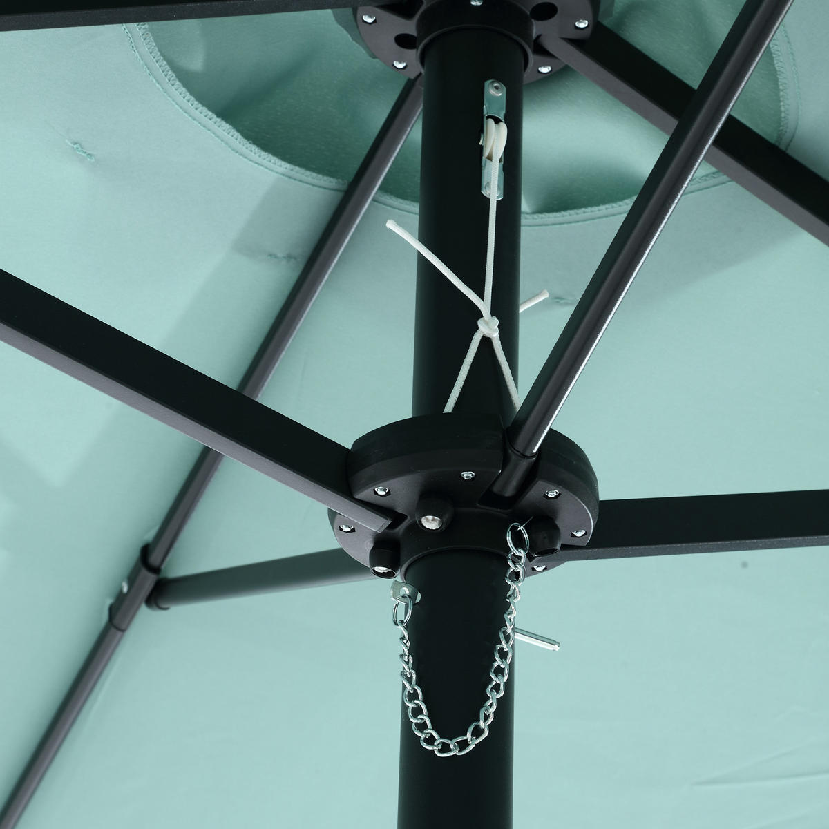 SONNENSCHIRM Doppel Rechteck hellgrün - Grün, Metall (267/453cm) - ComfortXL