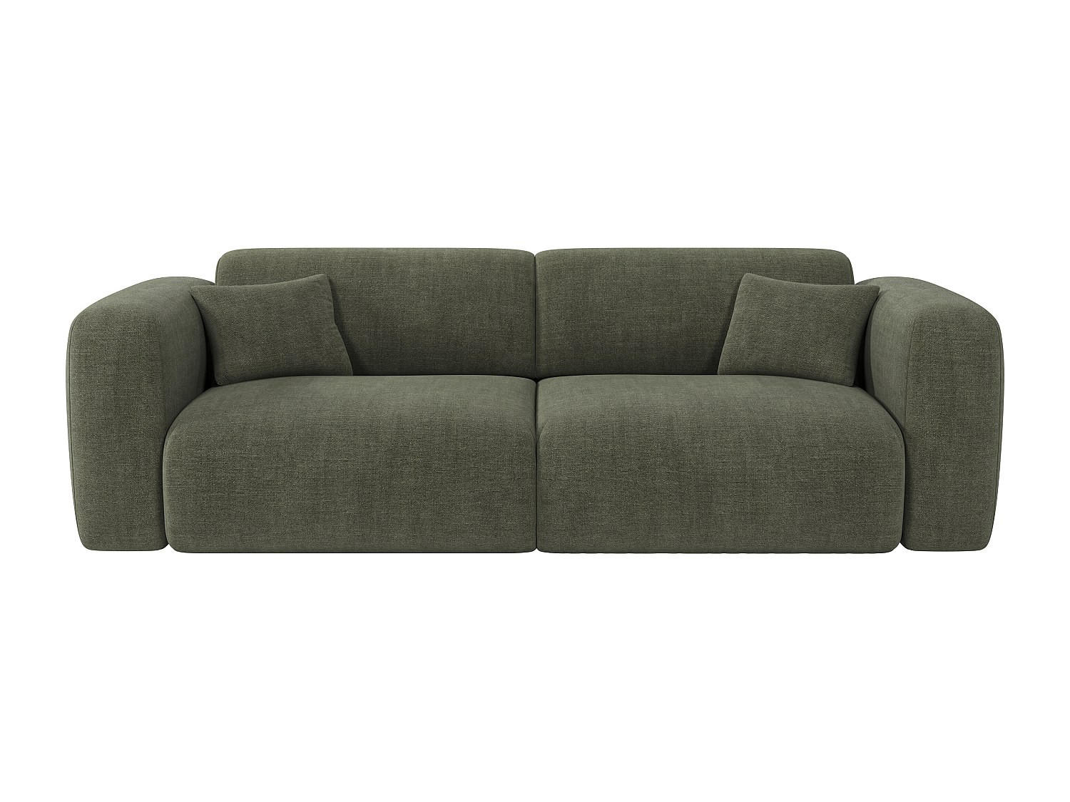 SCHLAFSOFA - 4 Personen - Stoff - Grün - - Grün, Textil (240/73/97cm) - Vente-Unique