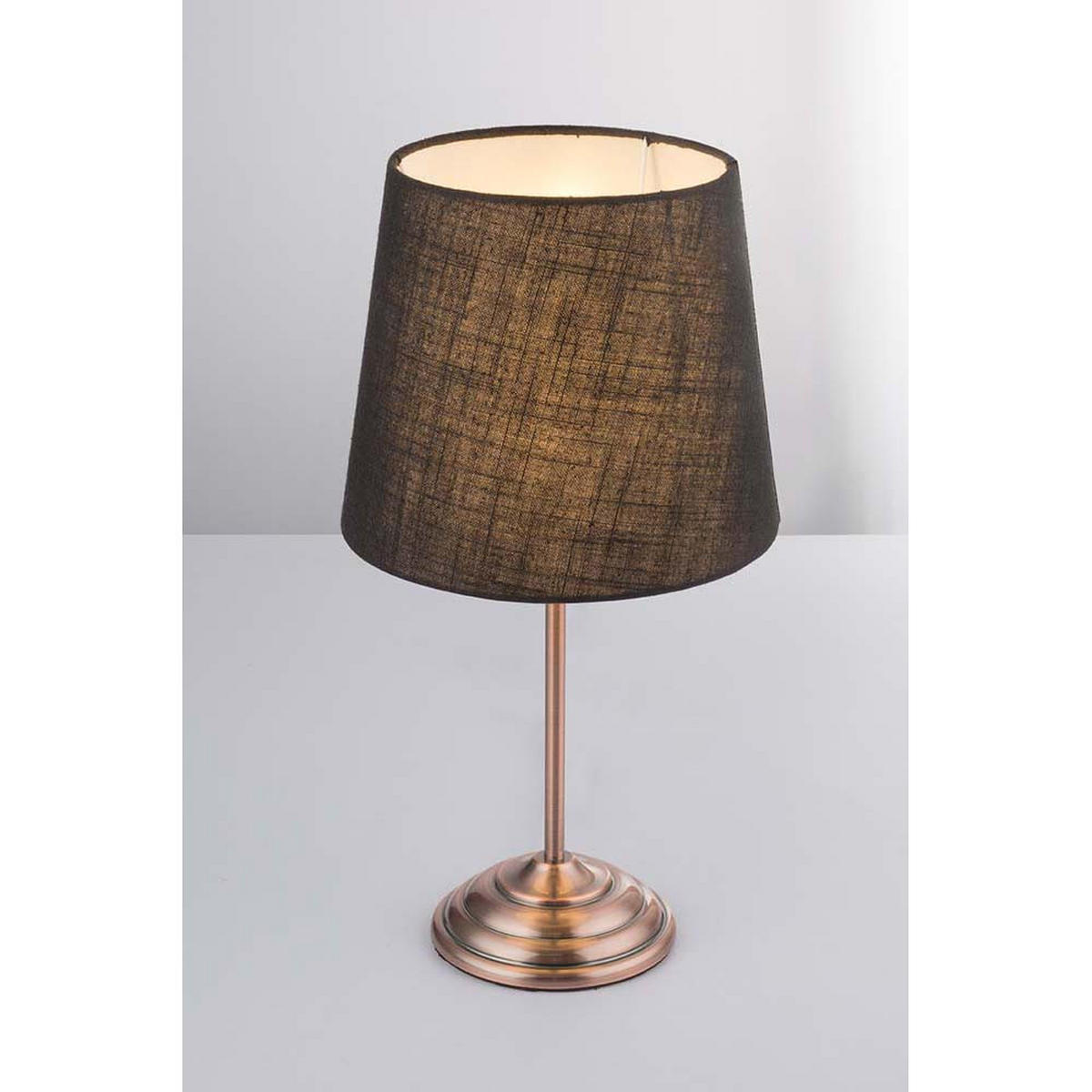 TISCHLEUCHTE JAROME Schwarz Textil - Schwarz, Metall (24/24/46cm) - Globo Lighting