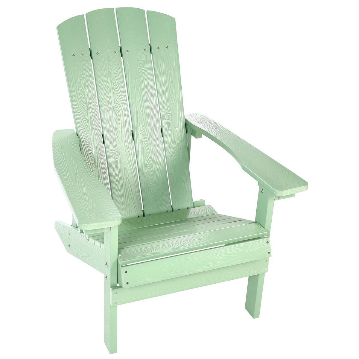 GARTENSTUHL Holzwerkstoff Hellgrün Adirondack - Grün, Kunststoff (75/88/88cm) - Beliani