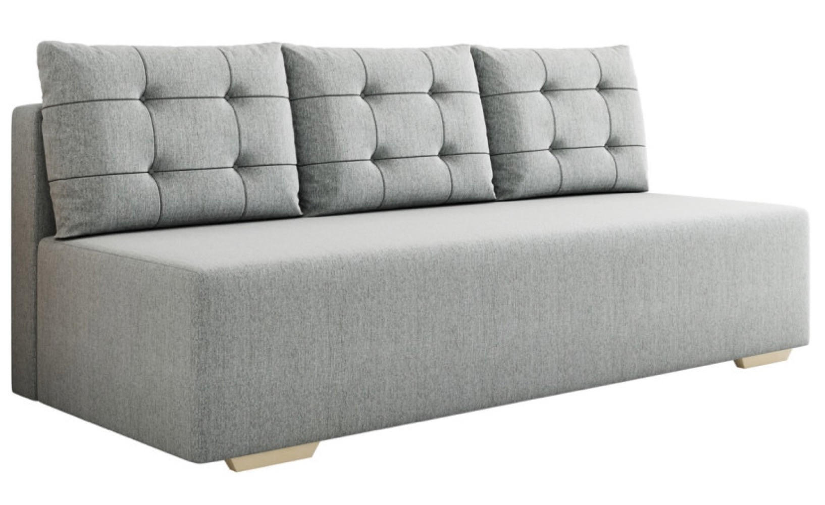 SOFA Grau REDOX Ausziehbar Ohne Armlehnen - Grau, Naturmaterialen/Textil (196/92/85cm) - Sepro Meble