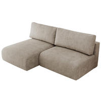 ECKSCHLAFSOFA VIVO L Beige Struktur - links - Beige/Schwarz, Kunststoff/Textil (223/150cm) - MKS