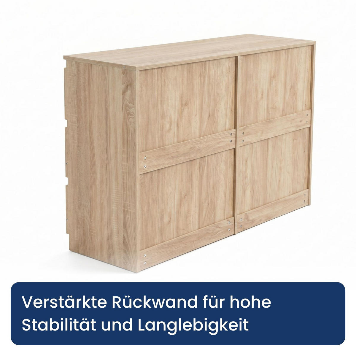 KOMMODE mit fünf Schubladen in Sonoma - Sonoma Eiche, Holzwerkstoff (120/77/40cm) - Home Collective