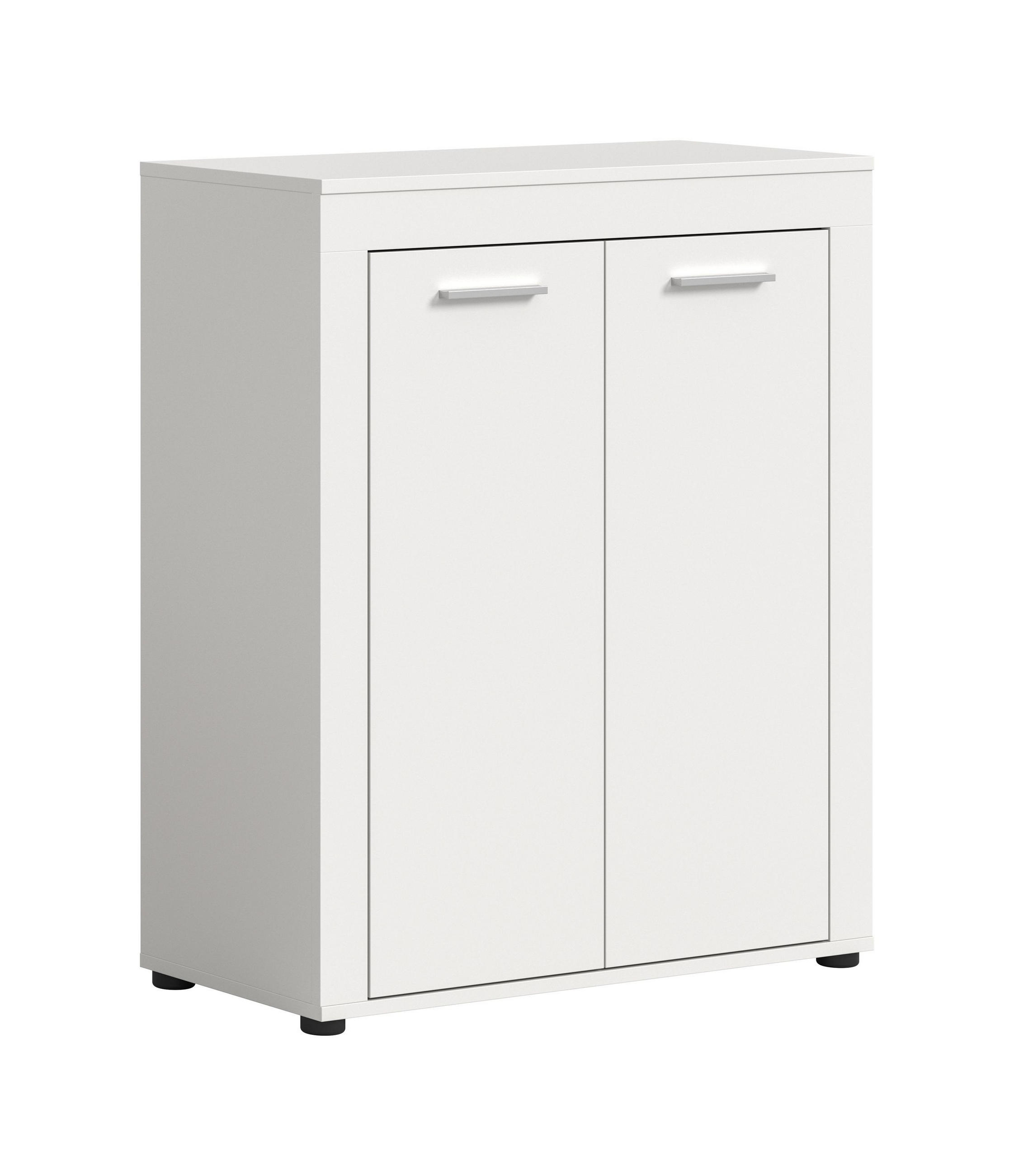 SCHUHSCHRANK JAM (B/H/T: ca. 80/95/35 cm) in weiß/weiß - Weiß, Holzwerkstoff (80/95/35cm)