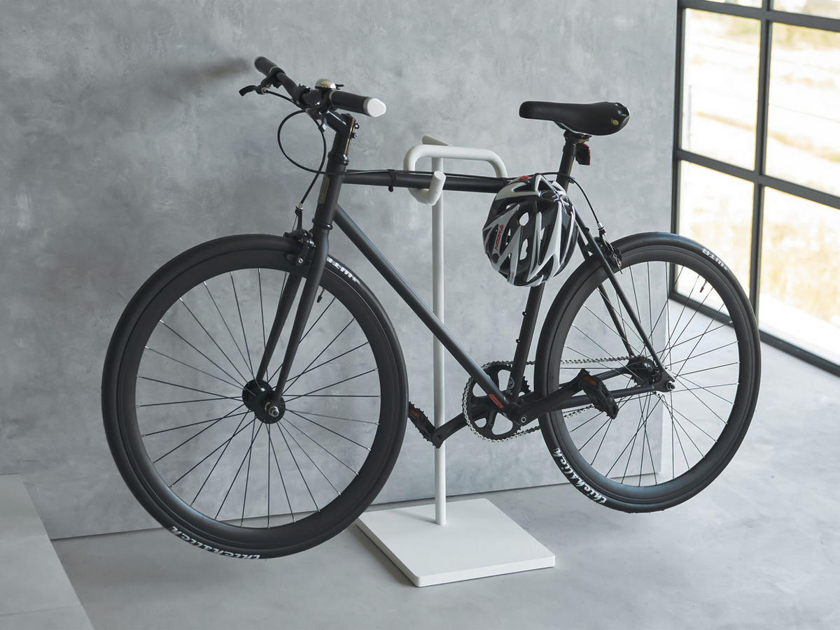 FAHRRAD-STÄNDER Tower weiß 38/92/33 cm für die Wohnung - Weiß, Metall (38/94/33cm) - Yamazaki