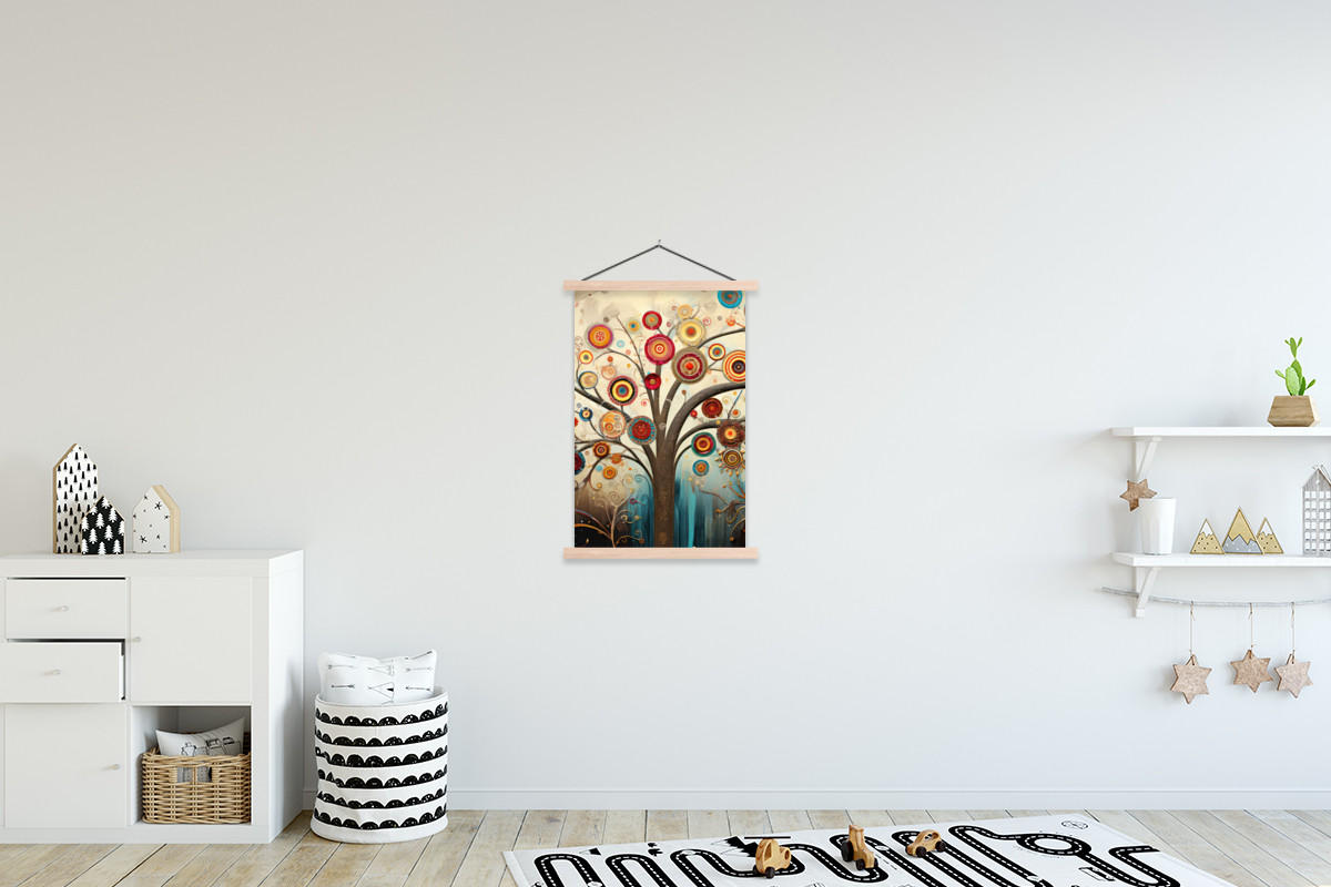 POSTER Baum - Baum des Lebens - Farbe 60x90 cm - Braun, Textil (60/90/0.15cm) - MuchoWow