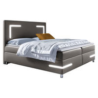 BOXBETT Delos LED - Grau, Holz (140/200cm) - MIRJAN24