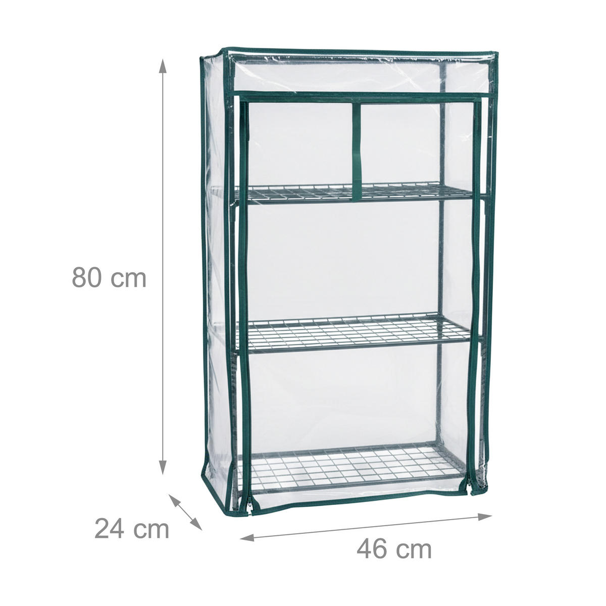 BALKONGEWÄCHSHAUS - Multicolor, Kunststoff/Metall (46/80/24cm) - Relaxdays