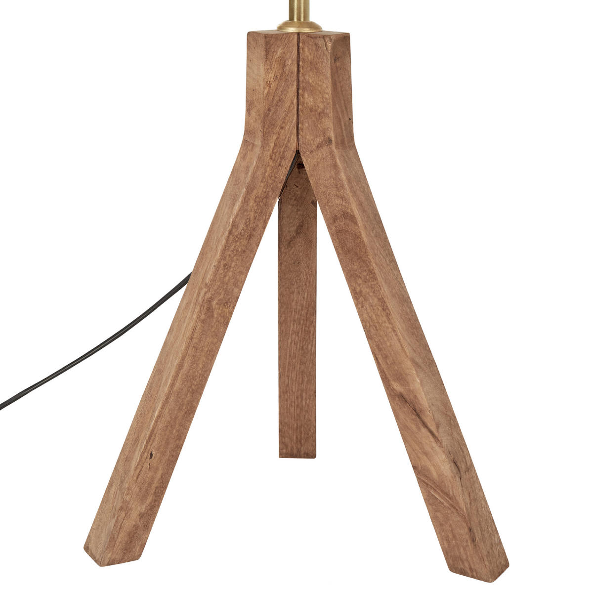 TISCHLAMPE Beki 26/26/63 cm - Dunkelbraun, Holz (26/26/63cm) - Beliani
