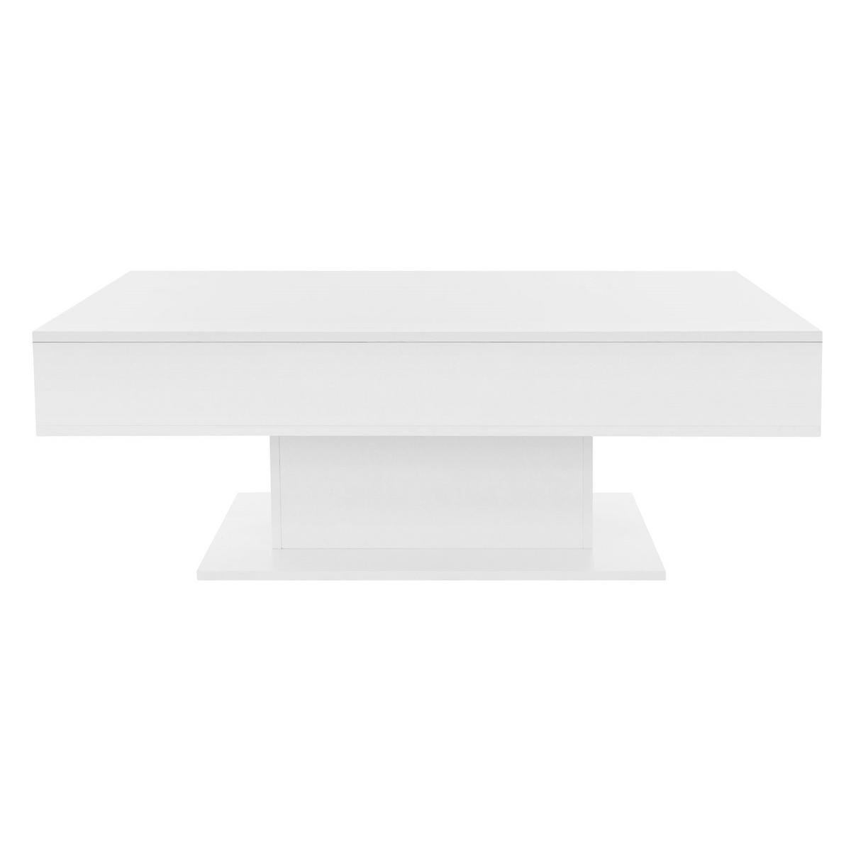 COUCHTISCH rechteckig Weiß 110/60/40 cm - Weiß, Holzwerkstoff (60/40/110cm) - ML-DESIGN