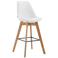 BARHOCKER Gikar Kunstleder Weiß - Weiß, Leder (48/112/56cm) - DELUKE