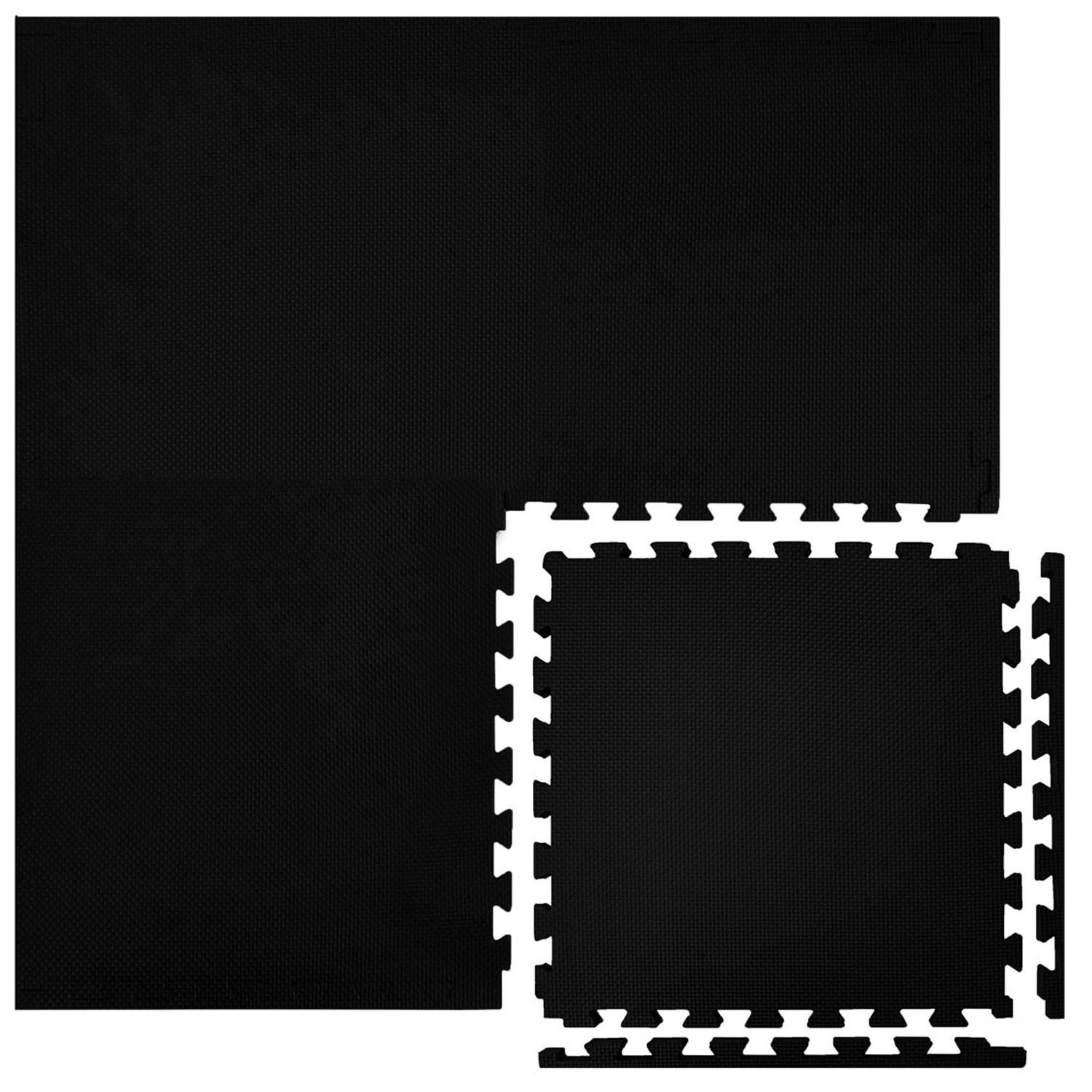 BODENSCHUTZMATTE 50x50x1 cm, Schwarz, 4er Set - Schwarz, Kunststoff (50/50cm) - eyepower
