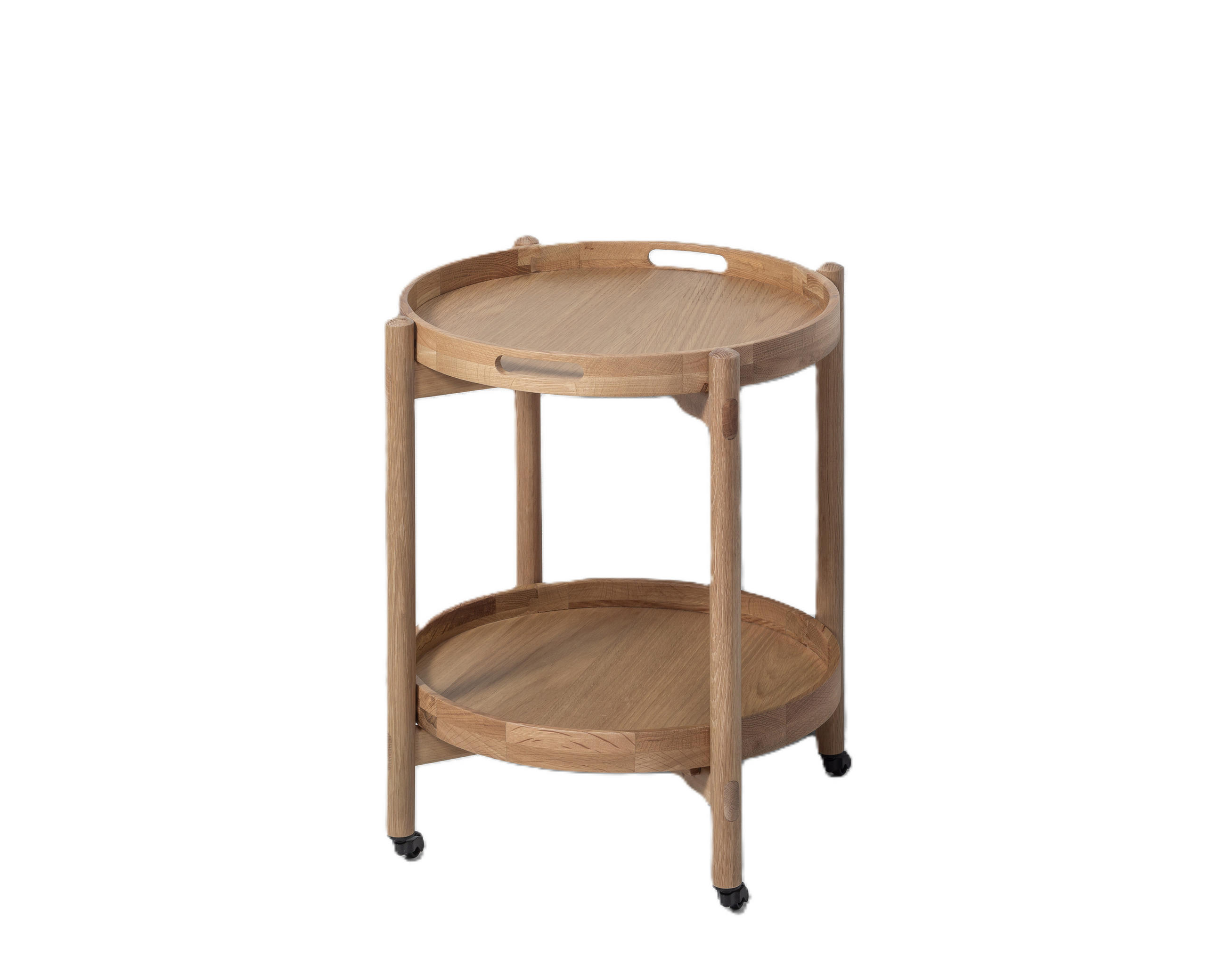 SERVIERWAGEN Hugo, Eiche - Beige, Holz (51/65/51cm) - WOODEK