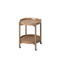 SERVIERWAGEN Hugo, Eiche - Beige, Holz (51/65/51cm) - WOODEK