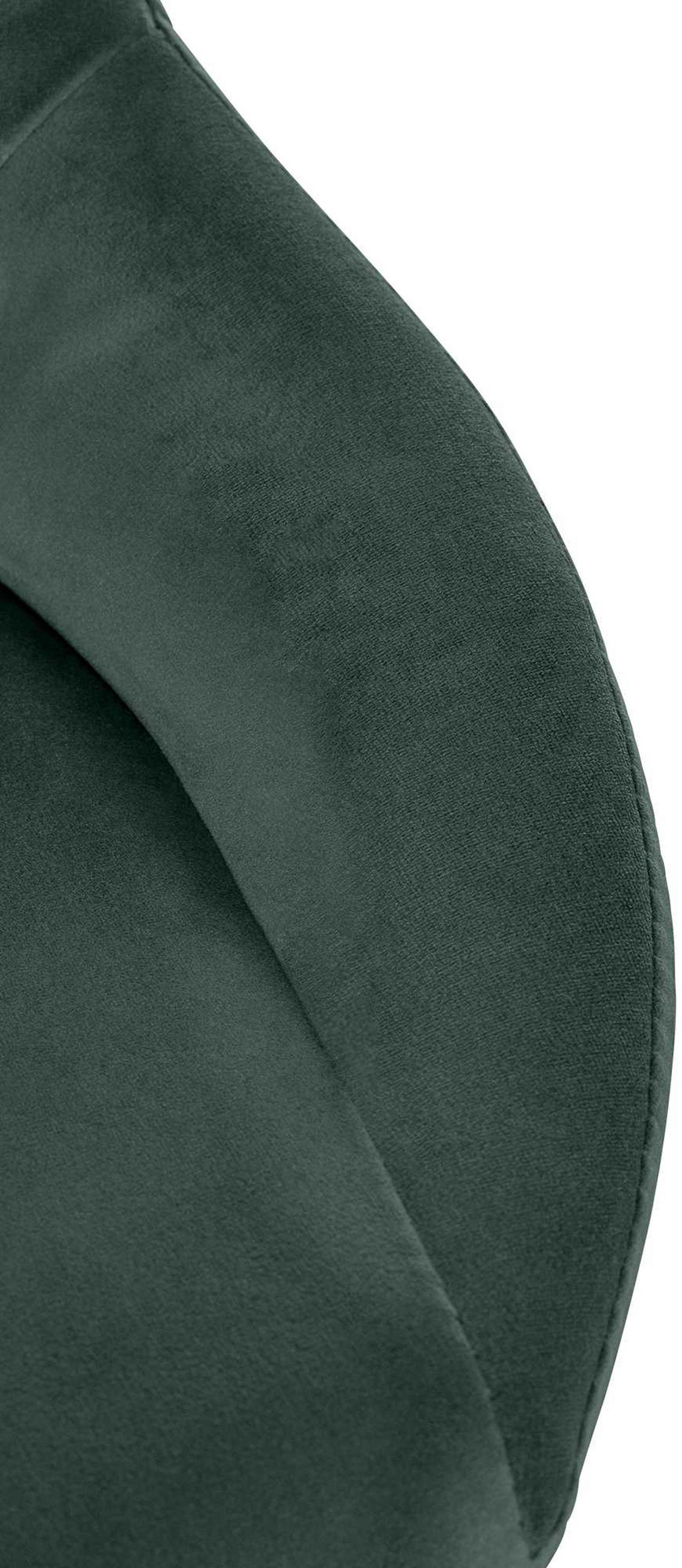 BARHOCKER Milos Samt chrom grün - Chromfarben/Grün, Textil/Metall (47/106/48cm) - TPFLiving