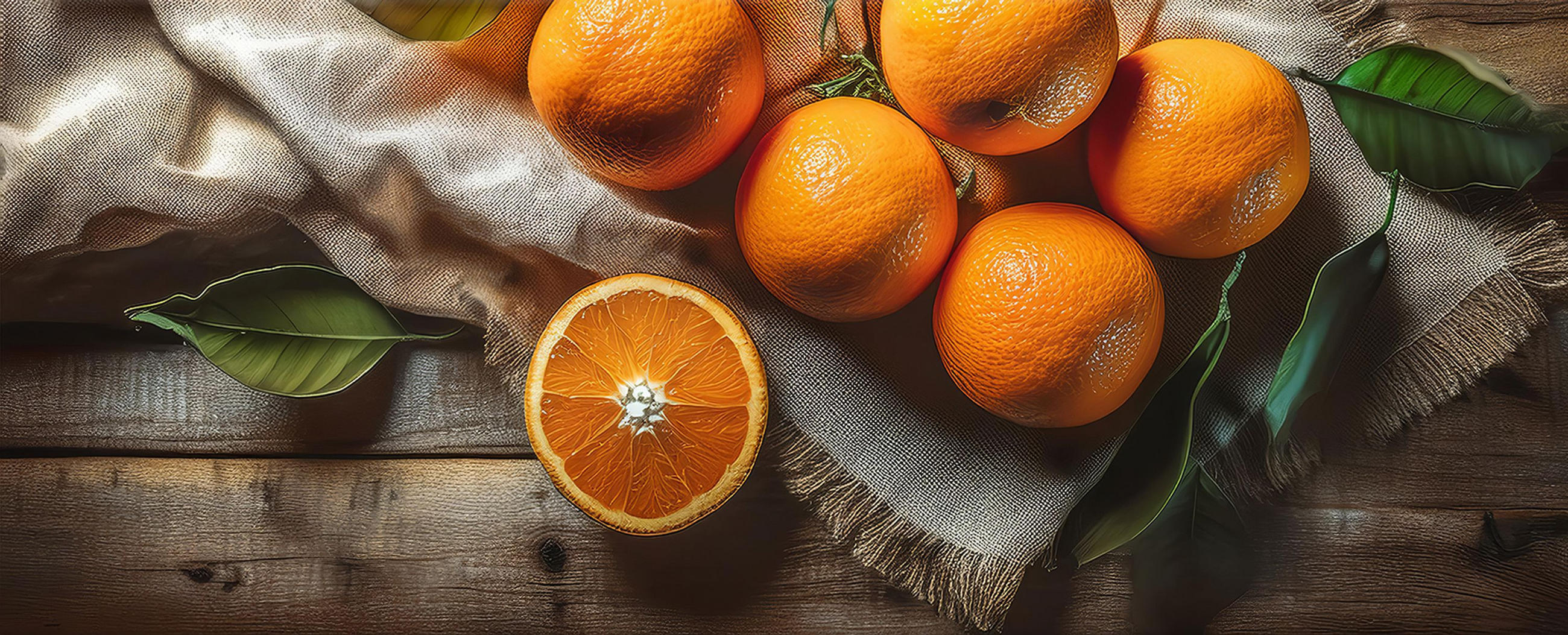 GLASBILD 125x50 cm Bild Küche Orangen - Braun, Glas (125/50cm) - artissimo