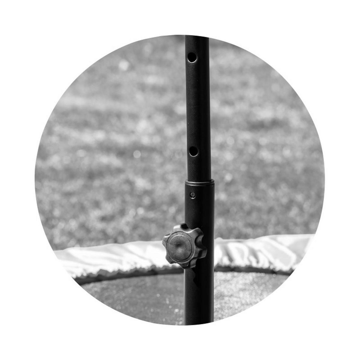 KINDERTRAMPOLIN Fit 94 cm schwarz Fitness-Trampolin Haltestange wetterbeständig - Schwarz, Metall (94/94cm) - Chipolino