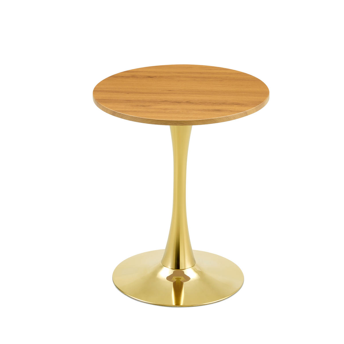 BEISTELLTISCH 60/72/60 cm Gold aus MDF und Metall - Schwarz, Holzwerkstoff (60/60/72cm) - OKMYHOME