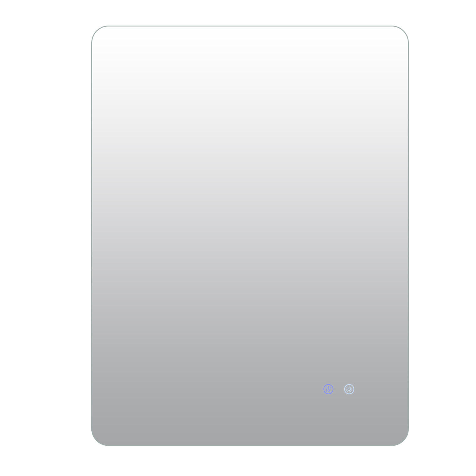 BADEZIMMERSPIEGEL rechteck silber - Silberfarben, Glas (60/80/3cm) - COSTWAY