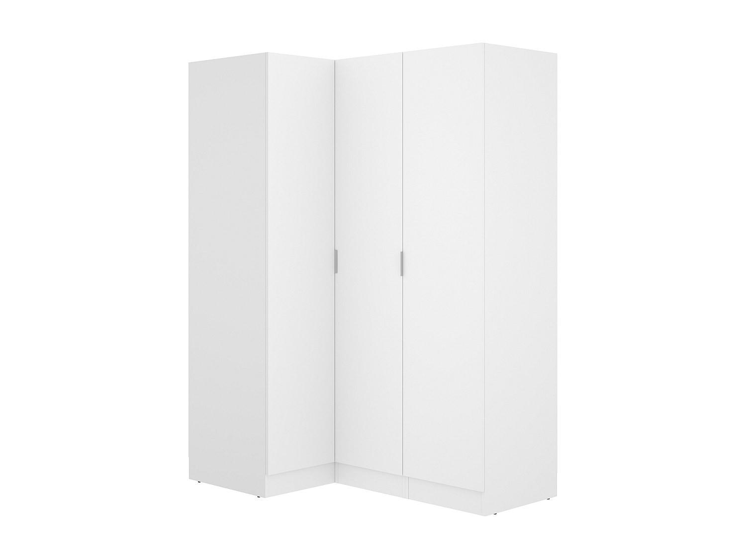 KLEIDERSCHRANK - 132 cm x 92 cm - Holz, Platte - Weiß - LISTOWEL - Weiß, Holz (132/184/92cm) - Vente-Unique