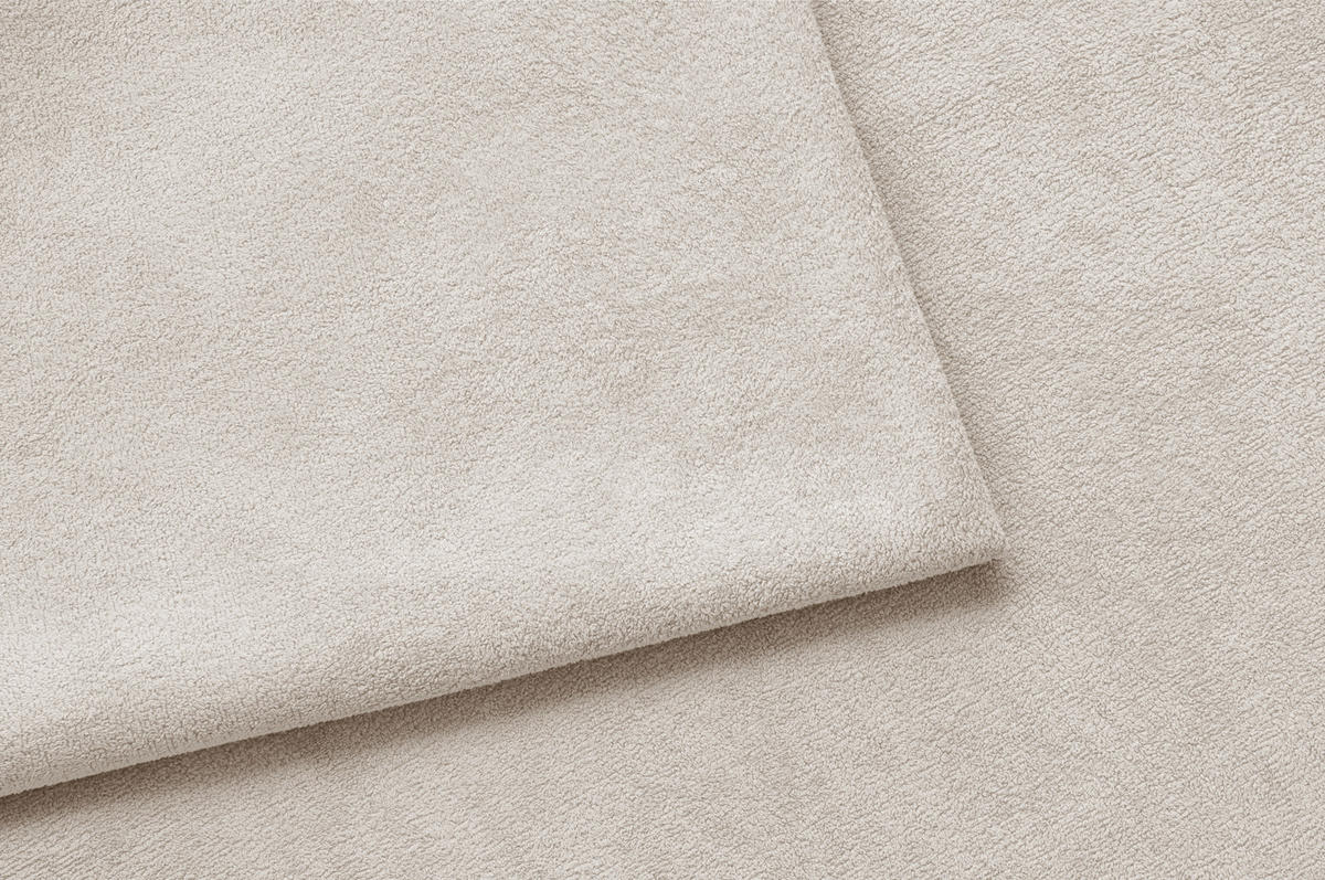 BOXBETT Bloom mit abgerundetem Kopfteil, Stoff Komodo Beige 120x200 cm - Beige, Holz (120/200cm) - Kaiser Möbel