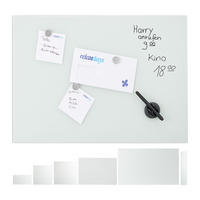 GLAS-MAGNETBOARD - Weiß, Glas/Metall (80/50/0.4cm) - Relaxdays