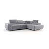 ECKSOFA EMILY mit Schlaffunktion Poso 55 Rechts - Grau, Textil (275/200cm) - Bedante