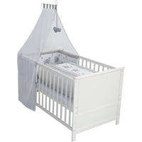 BABYBETT Elefant 70 x 140 cm weiß - Weiß, Holzwerkstoff (70/140cm) - Roba