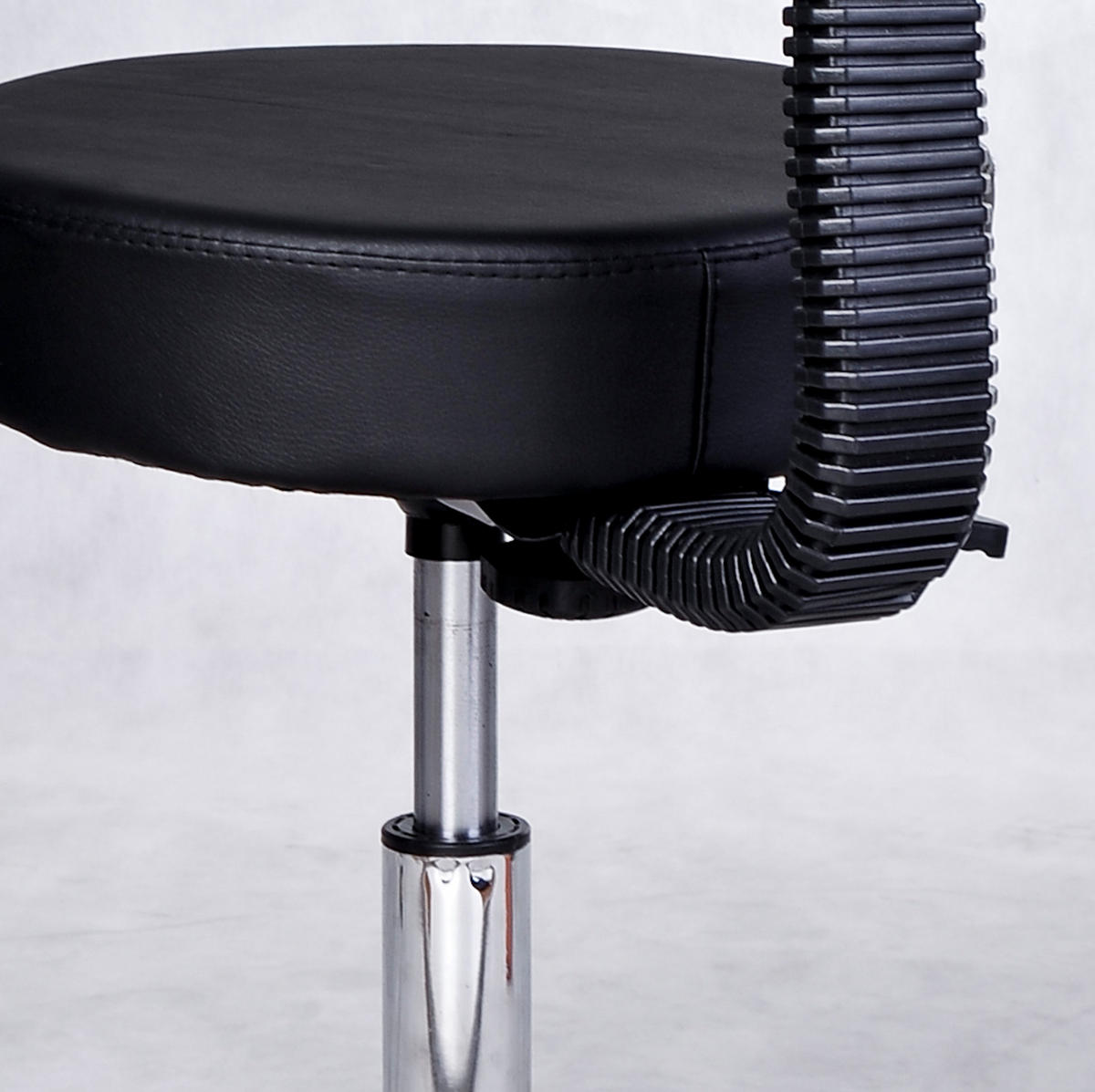 BÜROSTUHL höhenverstellbar 43-55 cm Schwarz mit Rollen - Schwarz, Metall (35/84/35cm) - Meubliv