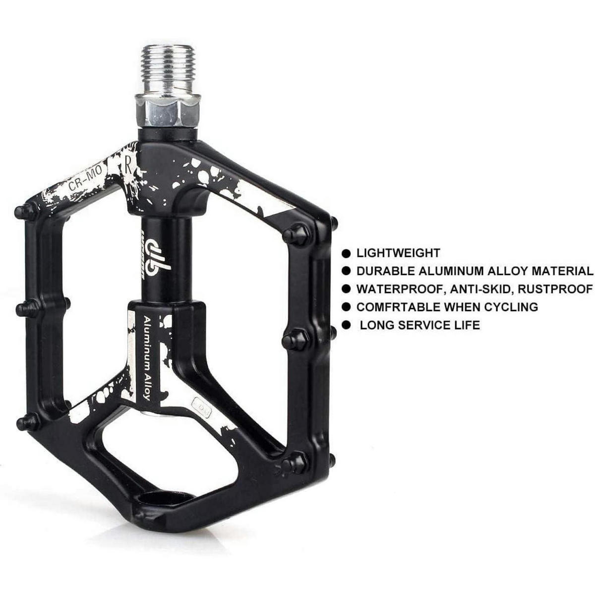 FAHRRADPEDALE 2-teiliges Set Aluminium Schwarz - Schwarz, Metall (8.2/1.8/10.2cm)