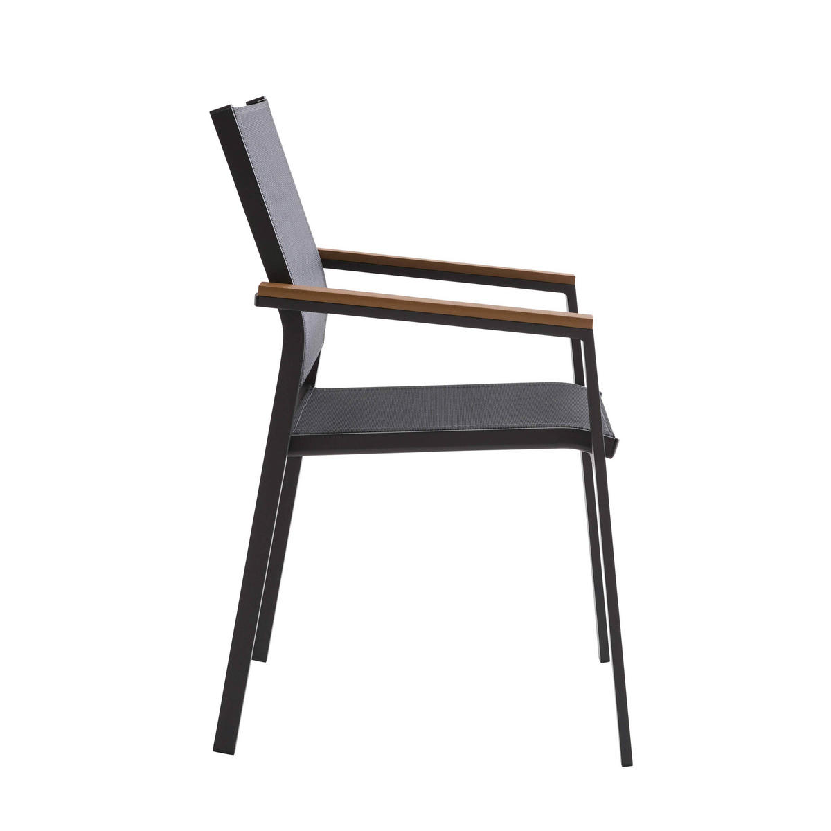 GARTENSTUHL, Grau - Grau, Textil (56/86/56cm) - Oviala