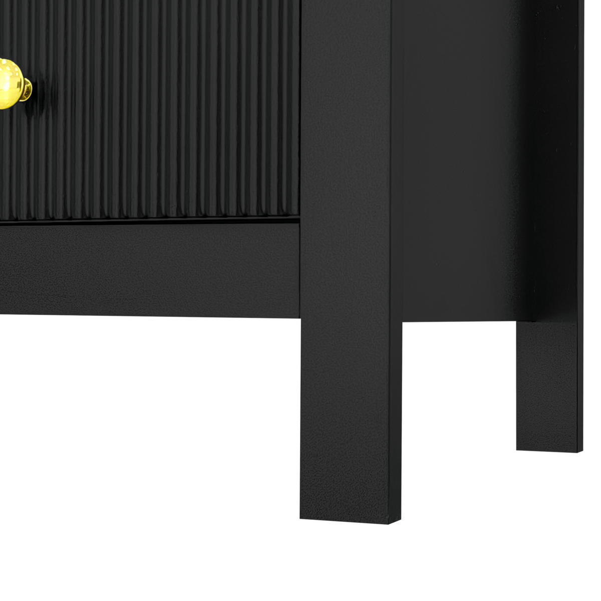 KOMMODE 79/80,5/39,5 cm Schwarz aus Spanplatte mit 5 Schubladen - Schwarz, Holzwerkstoff (39.5/80.5/79cm) - OKMYHOME