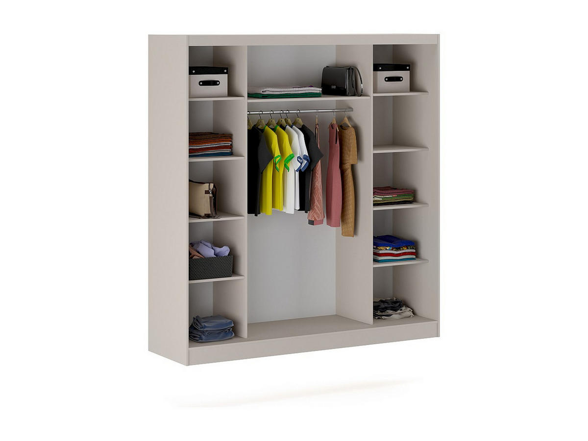 KLEIDERSCHRANK - 200.2 x 58.5 - holz - beige Ochira - Beige, Holz (200.2/215.6/58.5cm) - Vente-Unique