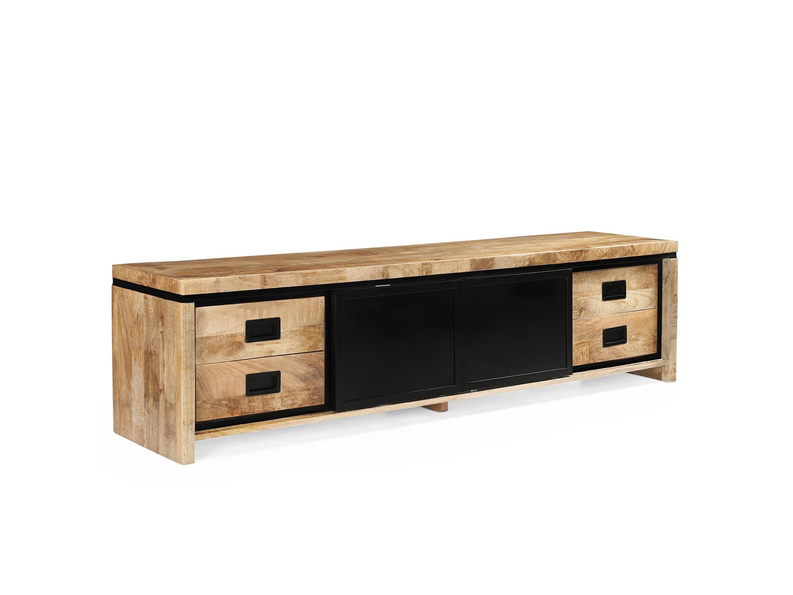 TV Board Novelle Mangoholz 200 cm / 45 cm Natur - Naturfarben, Holz (200/50/45cm) - Villa Möbel