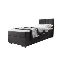 BOXBETT ZILANO 2 mit Matratze H3 und Topper 90x200 Itaka 14 - Grau, Holz/Textil (90/200cm) - Bedante