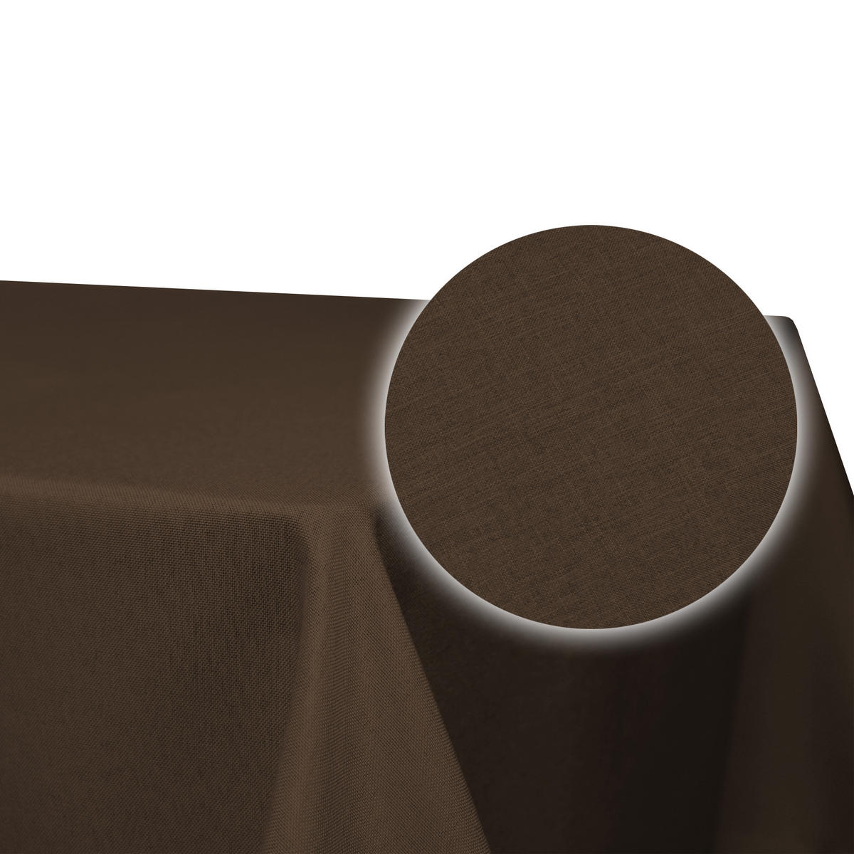 TISCHDECKE Leinenoptik 160/160 cm quadratisch Braun - Braun, Textil (160/160cm) - TiborTex