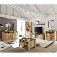 WOHNZIMMER-SET 6-TLG. Shelton-61 - Braun, Holzwerkstoff (570/201/43cm) - Lomado